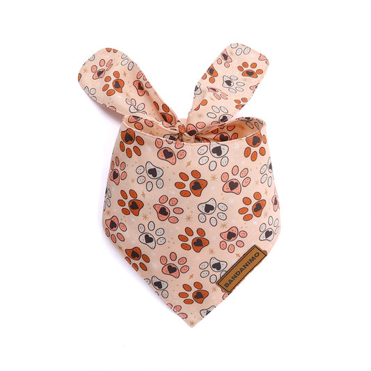 Bandana pour chien pattes et cœurs