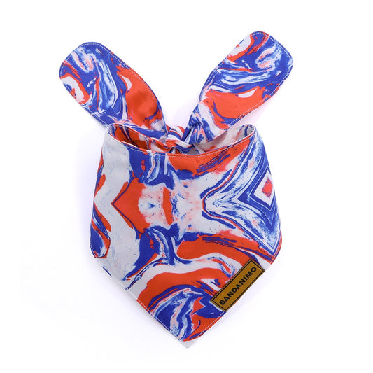 Bandana pour chien Tie-dye marbre français