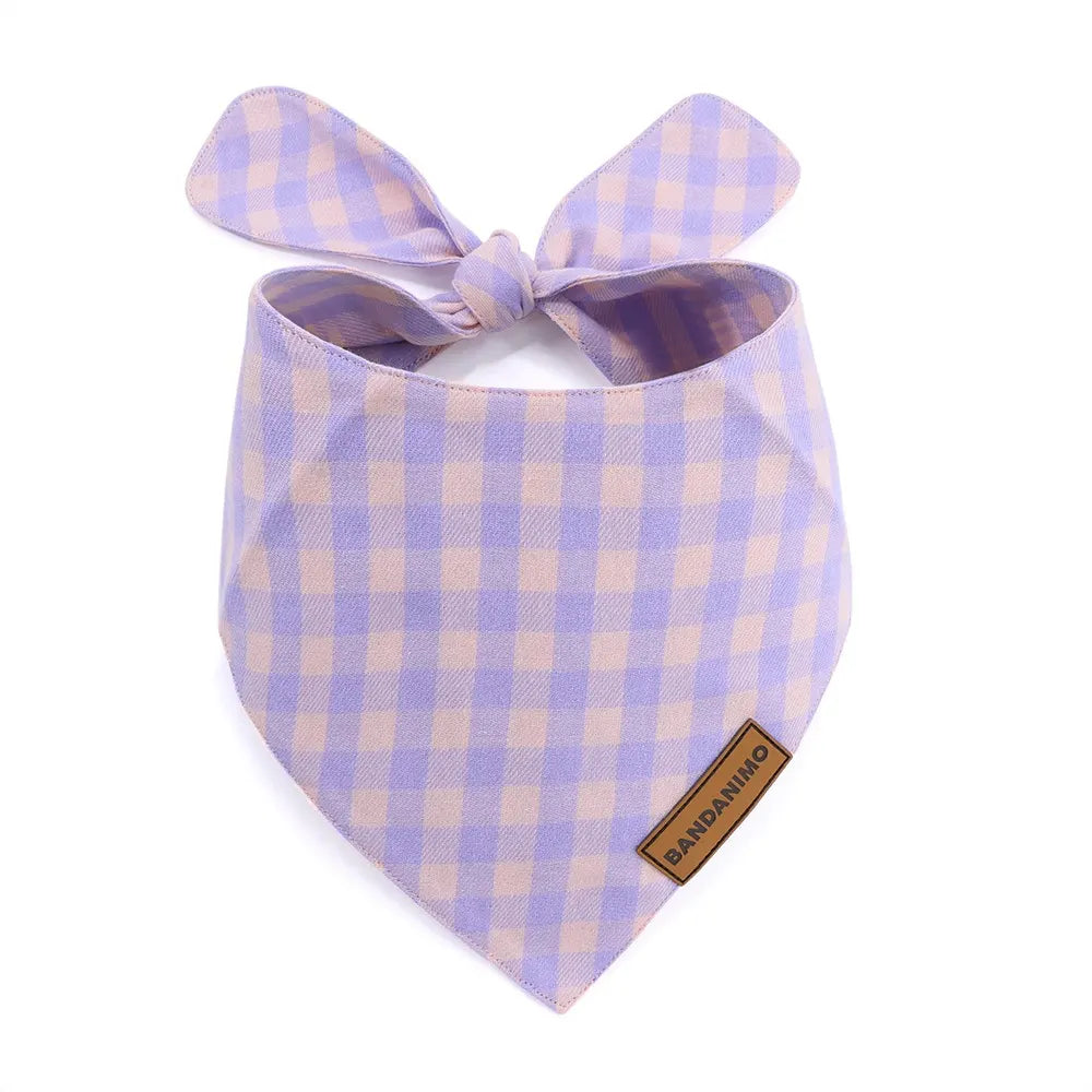 Bandana pour chien Plaid Violet