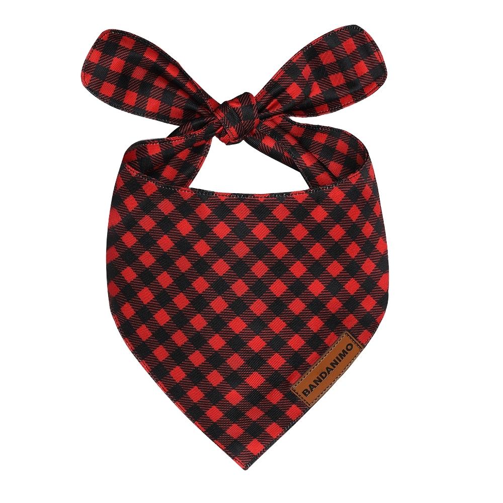 Bandana pour chien Plaid Rouge